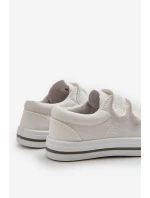 Dziecięce Trampki Na Rzepy Big Star NN374117 Białe Dziecięce Trampki Na Rzepy Big Star NN374117 Białe