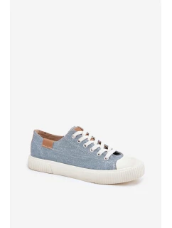 Materiałowe Trampki Damskie Big Star RR274796 Niebieskie