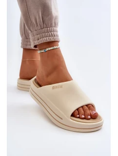 Dámske papuče na platforme Big Star Beige