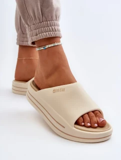 Dámske papuče na platforme Big Star Beige