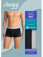 Pánske boxerky GO ABC 2.0 Hipster 6P - BLACK - black 0004 - SLOGGI