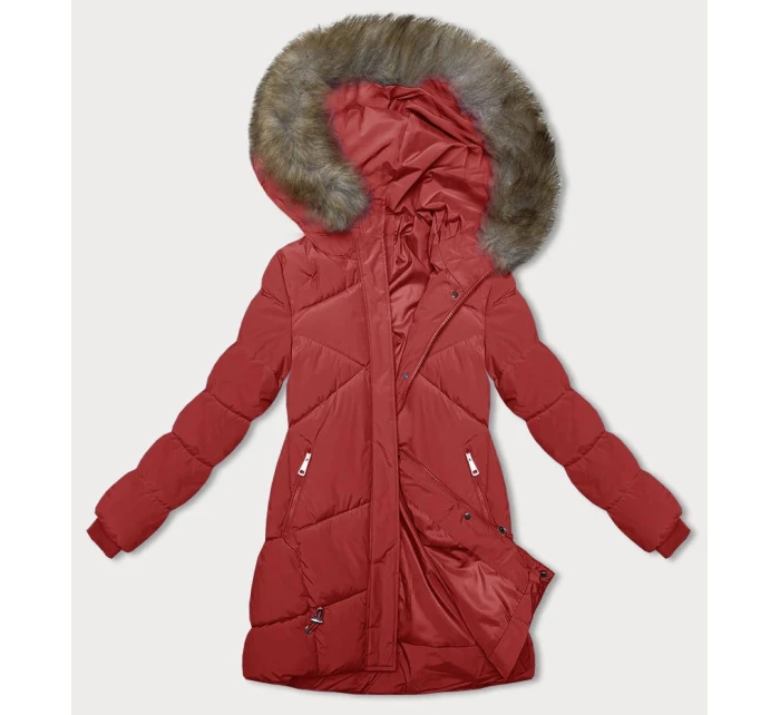 Červená zimní bunda s kapucí model 21246109 - LHD