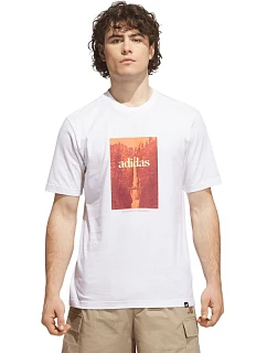 Pánske tričko adidas Waterfall Graphic, biele, KH0398