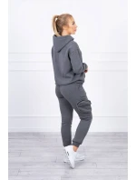 Zateplená súprava s ozdobným vreckom grafitová melanž Zateplená súprava s ozdobným vreckom grafitová melanž