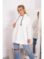Zateplená mikina se zapínáním na druky ecru Zateplená mikina se zapínáním na druky ecru