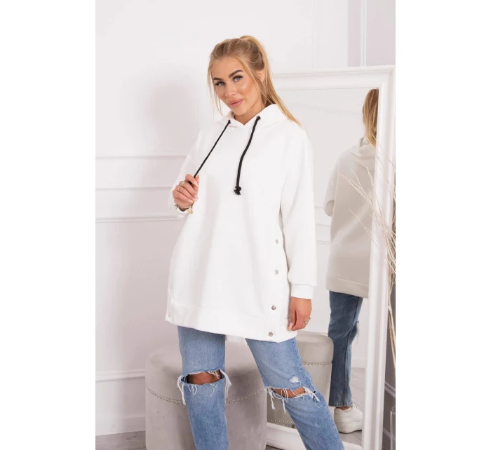 Zateplená mikina se zapínáním na druky ecru Zateplená mikina se zapínáním na druky ecru