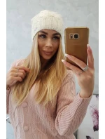 Fleecová čiapka Carolina K243 ecru