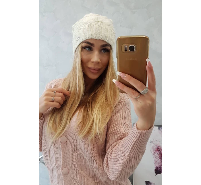 Fleecová čiapka Carolina K243 ecru