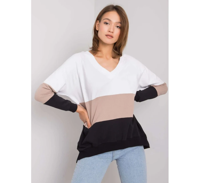 Mikina RV BL 5972.07 čierna a béžová