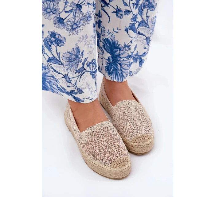Dámske espadrilky na platforme Vinceza - béžové