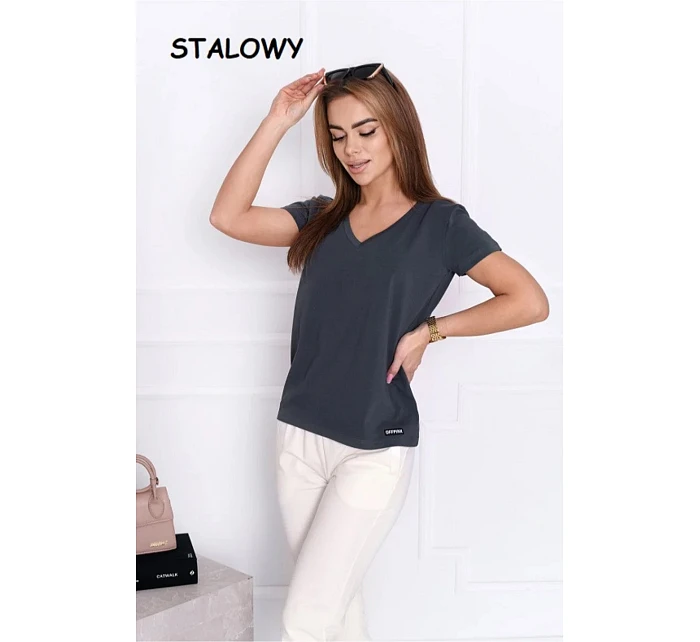 Dámske tričko s krátkym rukávom Serek brown - Off Pink