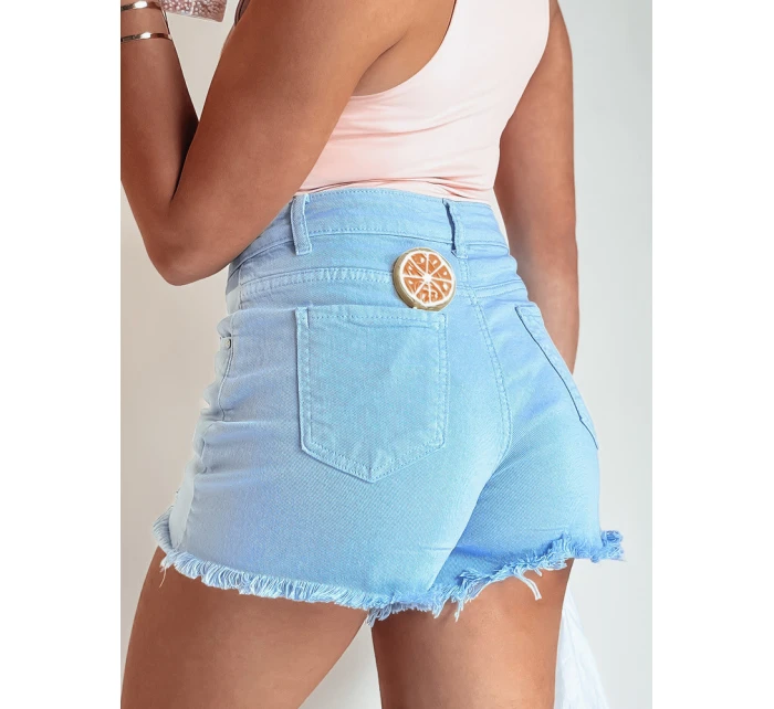 Dámské šortky světle modré Dstreet model 21977749 - FashionStreet Dámské šortky světle modré Dstreet model 21977749 - FashionStreet
