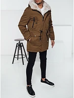 Pánska zimná bunda parka s kapucňou béžová FashionStreet TX4965