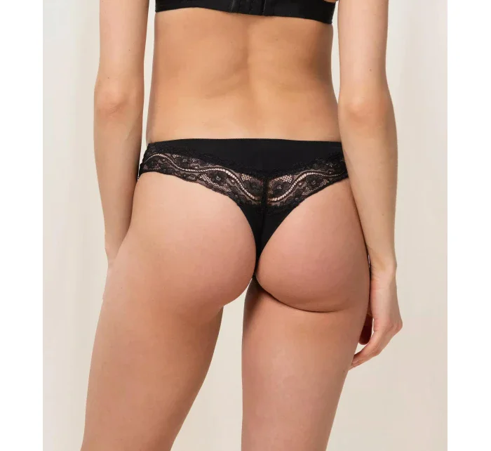 Tangá Lovely Micro Brazilian String čierna - TRIUMPH