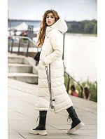 DŁUGA KURTKA PUCHOWA DAMSKA ECRU model 21245107 - Ann Gissy DŁUGA KURTKA PUCHOWA DAMSKA ECRU model 21245107 - Ann Gissy