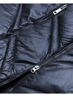 Dámska prechodná bunda s kapucňou tmavomodrá (H-97)