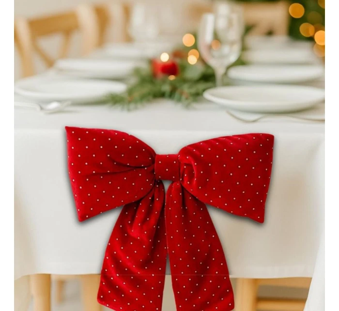 Dekoratívny luk 39x50 cm červená sľuda Dekoratívny luk 39x50 cm červená sľuda