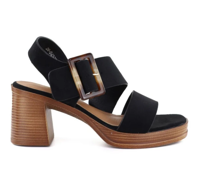 Sandały damskie na czarne model 22034125 - Potocki