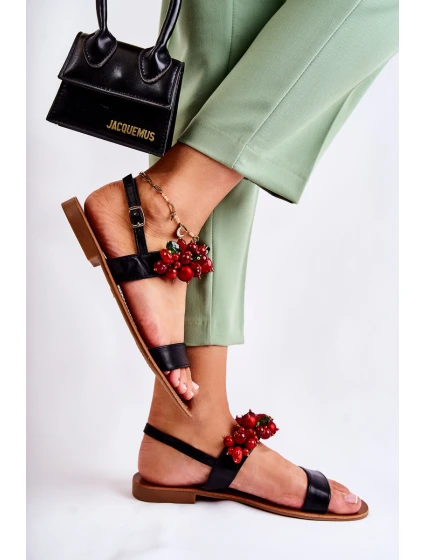 Módní sandály s korálky Černá model 21591699 - Boto Módní sandály s korálky Černá model 21591699 - Boto