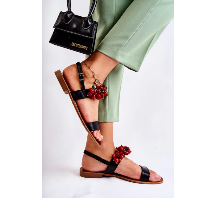 Módní sandály s korálky Černá model 21591699 - Boto Módní sandály s korálky Černá model 21591699 - Boto