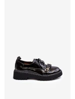 Damskie Lakierowane Półbuty D&A MR870-81 Czarne