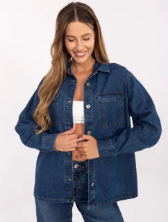 Košeľa D80026BI11280M314 tmavomodrá