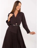 Sukienka IT SK model 21314594 ciemny brązowy - FPrice Sukienka IT SK model 21314594 ciemny brązowy - FPrice