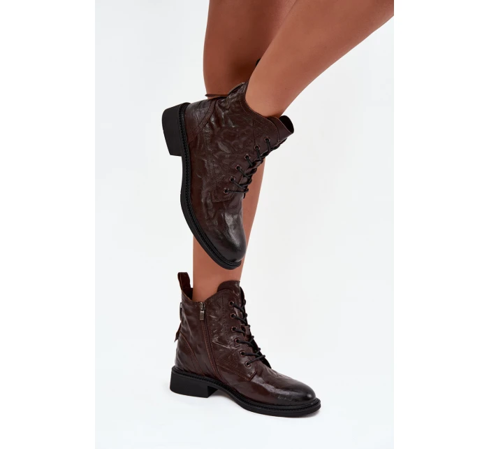 Dámske topánky Artiker - zateplené, prírodná koža, čokoláda Dámske topánky Artiker - zateplené, prírodná koža, čokoláda