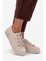 Dámske tenisky na platforme LEE ISLA C WOMEN LOW - béžové