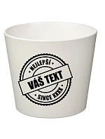 Biely keramický kvetináč – najlepší xx SINCE xx – veľký Biely keramický kvetináč – najlepší xx SINCE xx – veľký