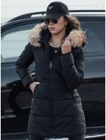 Dámská prošívaná bunda s kožešinou černá Dstreet model 21980394 - FashionStreet