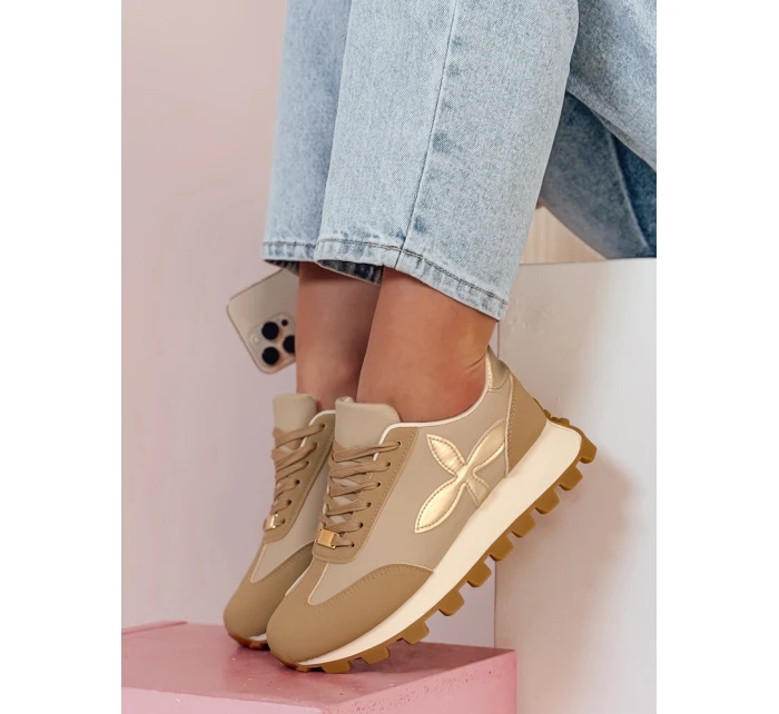 Dámské sportovní tenisky beige Dstreet model 21988740 - FashionStreet