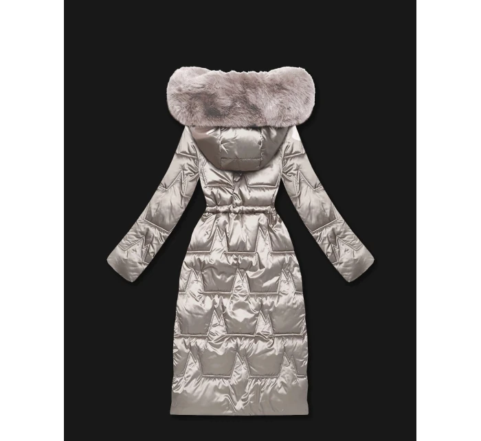 Zimowa kurtka damska ze w  jasny beżowy model 21731652 - S'WEST