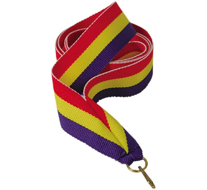 Stuha 11 mm - červeno-žlto-modrá