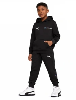 Detská športová mikina s klokankou Puma BMW MMS čierna