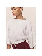 Dámske tričko CASALL Heavy Cotton Crop Tee, biela farba