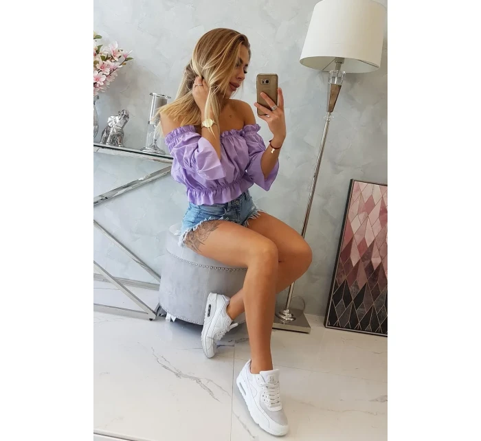 Španělská halenka ve fialové barvě Španělská halenka ve fialové barvě