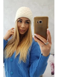 Fleecová čiapka K204 ecru