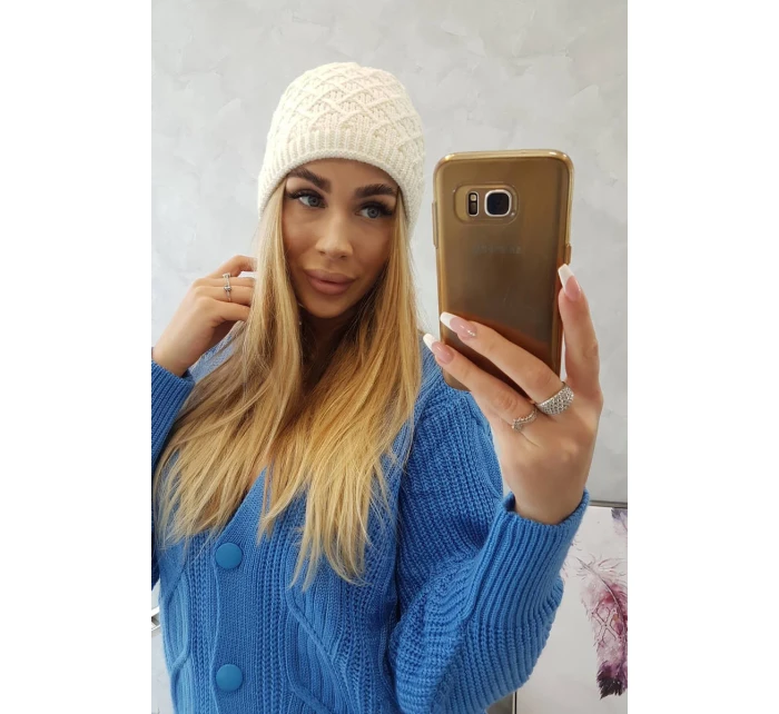 Fleecová čiapka K204 ecru Fleecová čiapka K204 ecru