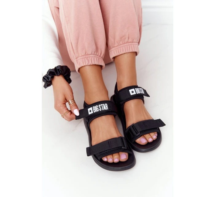 Dámské Sportovní Sandály Big Star model 21556525 Černé - Big Star Shoes Dámské Sportovní Sandály Big Star model 21556525 Černé - Big Star Shoes