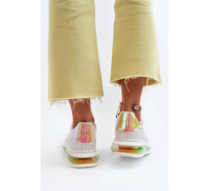 Sneakersy Damskie Skórzane GOE NN2N4029 Białe