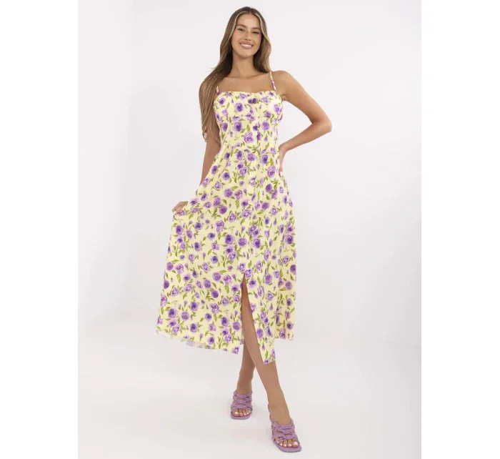 Šaty MI SK 23817 3.96 svetložltá Šaty MI SK 23817 3.96 svetložltá