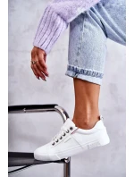 Dámske kožené tenisky Big Star - biele