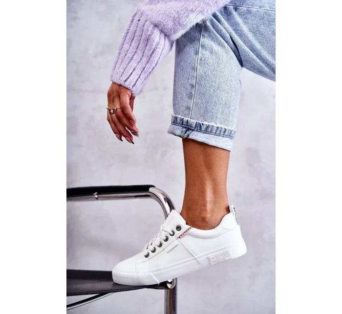 Dámske kožené tenisky Big Star - biele