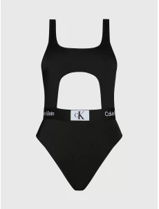 Dámske jednodielne plavky KW0KW02357 BEH black - Calvin Klein