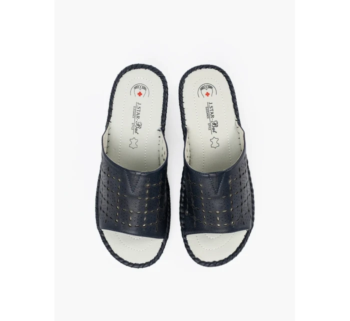 Jedinečné dámske tmavomodré ponožky s klinom