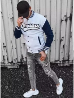 Pánska šedá mikina na zips FashionStreet BX5431 Pánska šedá mikina na zips FashionStreet BX5431