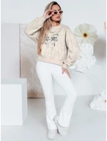 Dámska krátka nadrozmerná mikina s motívom kravaty DENVIS svetlo sivá FashionStreet BY1424
