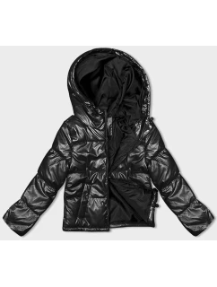 Krátká černá dámská oversize bunda model 21246262 - J.STYLE