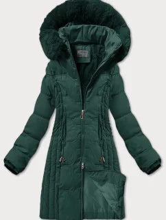 Tmavě zelená zimní bunda s odepínací kapucí  model 21248739 - S'WEST